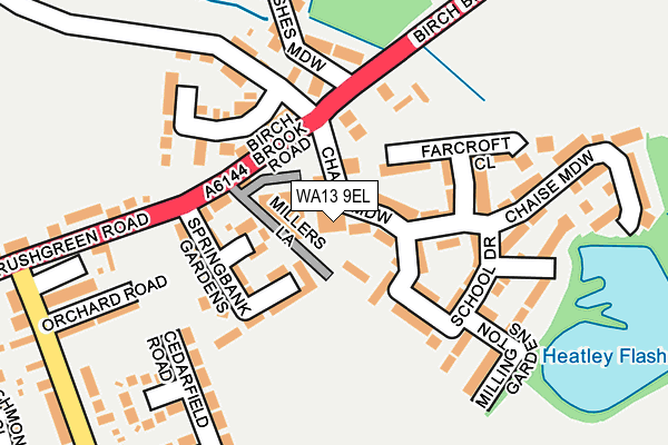 WA13 9EL map - OS OpenMap – Local (Ordnance Survey)