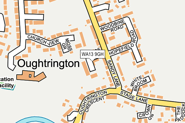 WA13 9GH map - OS OpenMap – Local (Ordnance Survey) WA13 9GH map - OS OpenMap – Local (Ordnance Survey)