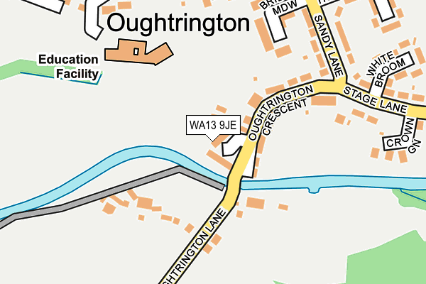 WA13 9JE map - OS OpenMap – Local (Ordnance Survey) WA13 9JE map - OS OpenMap – Local (Ordnance Survey)