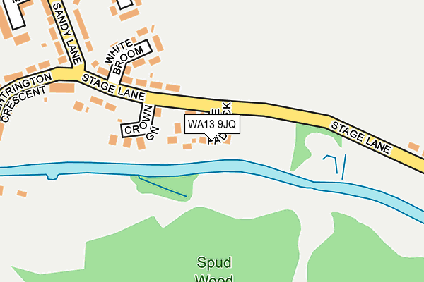 WA13 9JQ map - OS OpenMap – Local (Ordnance Survey) WA13 9JQ map - OS OpenMap – Local (Ordnance Survey)