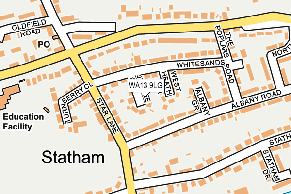 WA13 9LG map - OS OpenMap – Local (Ordnance Survey)