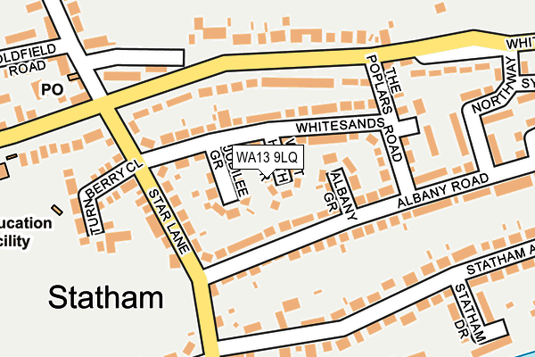 WA13 9LQ map - OS OpenMap – Local (Ordnance Survey) WA13 9LQ map - OS OpenMap – Local (Ordnance Survey)