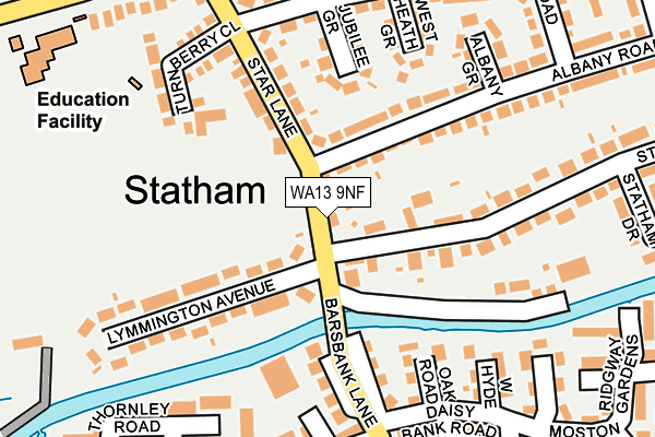 WA13 9NF map - OS OpenMap – Local (Ordnance Survey) WA13 9NF map - OS OpenMap – Local (Ordnance Survey)