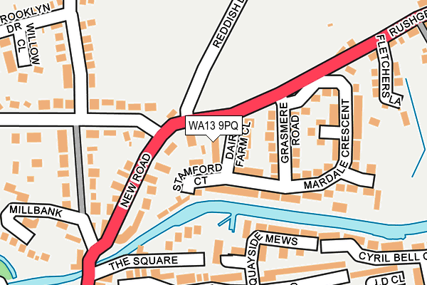 WA13 9PQ map - OS OpenMap – Local (Ordnance Survey) WA13 9PQ map - OS OpenMap – Local (Ordnance Survey)