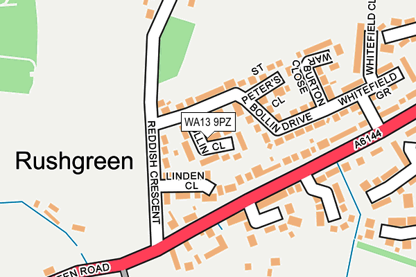 WA13 9PZ map - OS OpenMap – Local (Ordnance Survey) WA13 9PZ map - OS OpenMap – Local (Ordnance Survey)