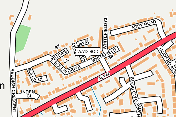 WA13 9QD map - OS OpenMap – Local (Ordnance Survey) WA13 9QD map - OS OpenMap – Local (Ordnance Survey)