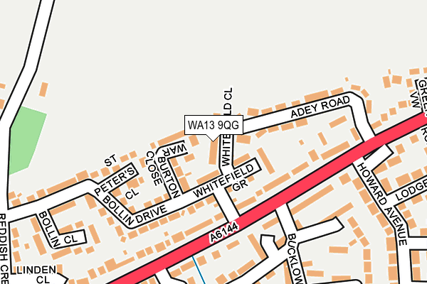WA13 9QG map - OS OpenMap – Local (Ordnance Survey) WA13 9QG map - OS OpenMap – Local (Ordnance Survey)