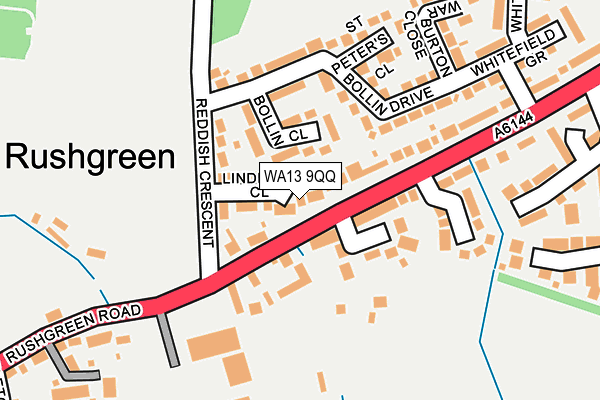 WA13 9QQ map - OS OpenMap – Local (Ordnance Survey)