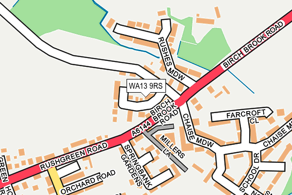 WA13 9RS map - OS OpenMap – Local (Ordnance Survey) WA13 9RS map - OS OpenMap – Local (Ordnance Survey)