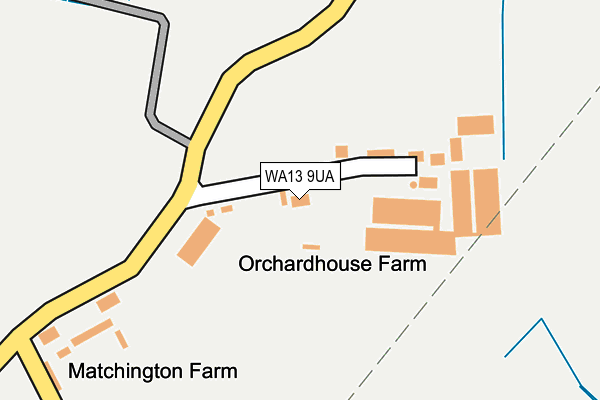 WA13 9UA map - OS OpenMap – Local (Ordnance Survey) WA13 9UA map - OS OpenMap – Local (Ordnance Survey)