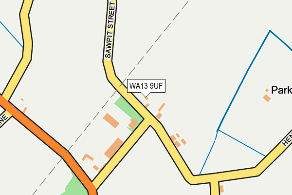 WA13 9UF map - OS OpenMap – Local (Ordnance Survey) WA13 9UF map - OS OpenMap – Local (Ordnance Survey)