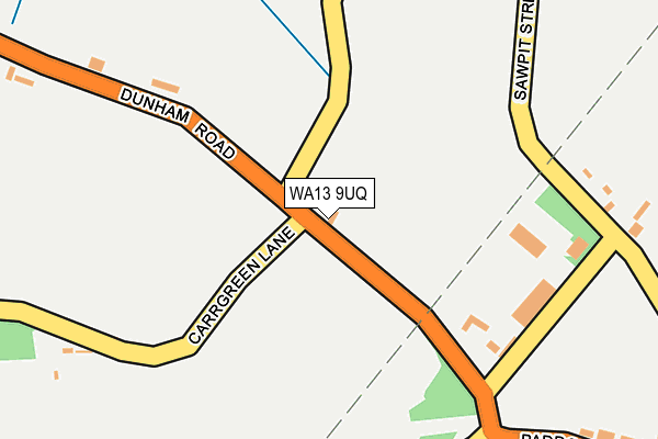 WA13 9UQ map - OS OpenMap – Local (Ordnance Survey)