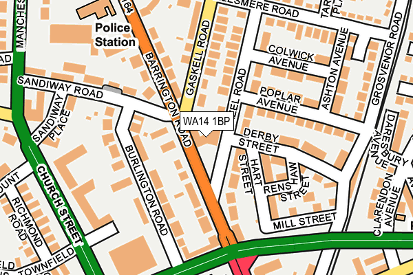 WA14 1BP map - OS OpenMap – Local (Ordnance Survey) WA14 1BP map - OS OpenMap – Local (Ordnance Survey)