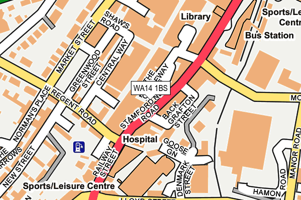 WA14 1BS map - OS OpenMap – Local (Ordnance Survey) WA14 1BS map - OS OpenMap – Local (Ordnance Survey)