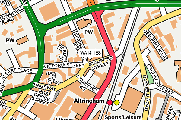 WA14 1ES map - OS OpenMap – Local (Ordnance Survey) WA14 1ES map - OS OpenMap – Local (Ordnance Survey)