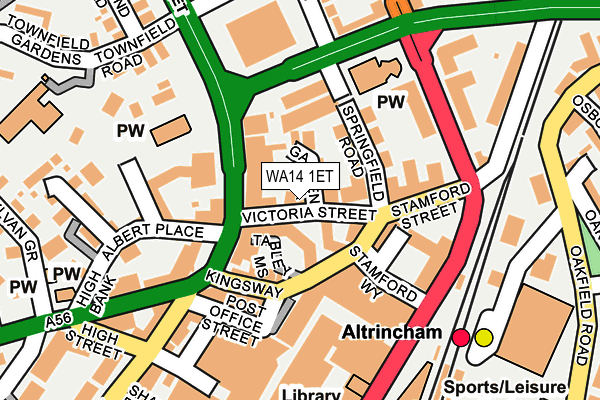 WA14 1ET map - OS OpenMap – Local (Ordnance Survey) WA14 1ET map - OS OpenMap – Local (Ordnance Survey)