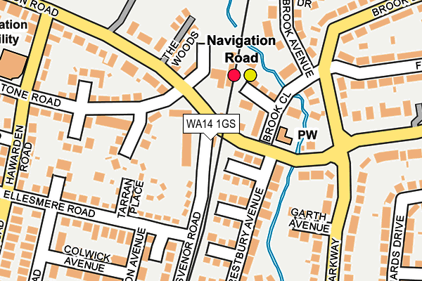WA14 1GS map - OS OpenMap – Local (Ordnance Survey)