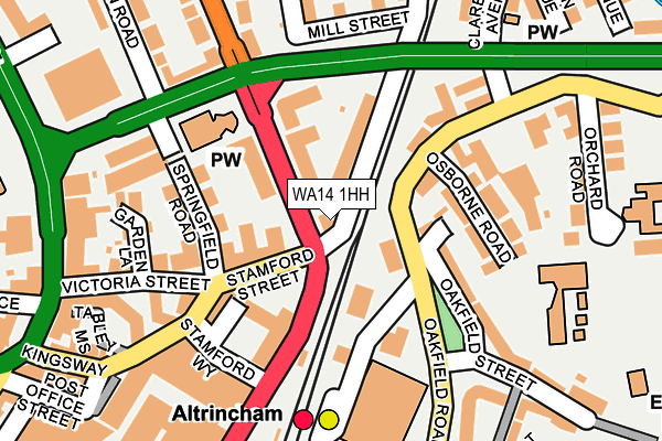 WA14 1HH map - OS OpenMap – Local (Ordnance Survey) WA14 1HH map - OS OpenMap – Local (Ordnance Survey)