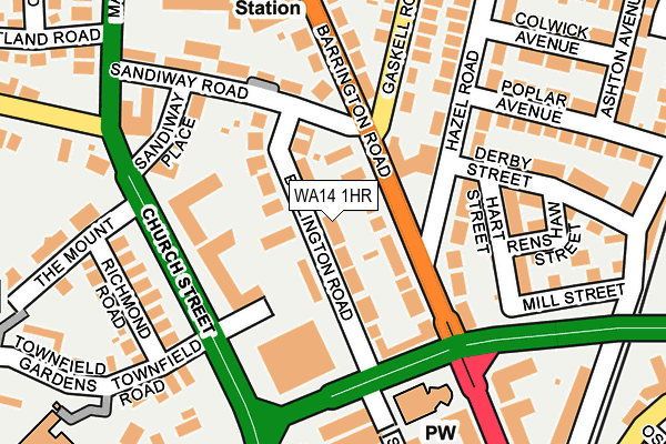 WA14 1HR map - OS OpenMap – Local (Ordnance Survey) WA14 1HR map - OS OpenMap – Local (Ordnance Survey)