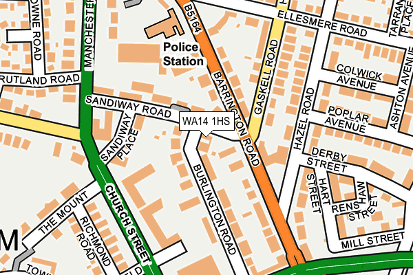 WA14 1HS map - OS OpenMap – Local (Ordnance Survey)