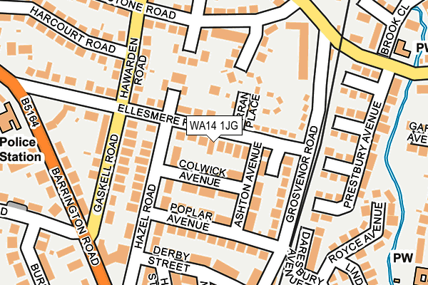WA14 1JG map - OS OpenMap – Local (Ordnance Survey) WA14 1JG map - OS OpenMap – Local (Ordnance Survey)