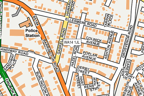WA14 1JL map - OS OpenMap – Local (Ordnance Survey) WA14 1JL map - OS OpenMap – Local (Ordnance Survey)