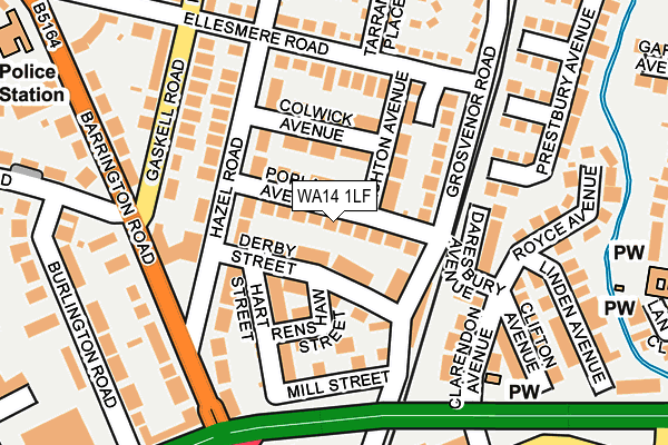 WA14 1LF map - OS OpenMap – Local (Ordnance Survey) WA14 1LF map - OS OpenMap – Local (Ordnance Survey)