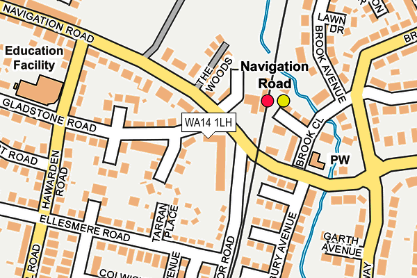 WA14 1LH map - OS OpenMap – Local (Ordnance Survey) WA14 1LH map - OS OpenMap – Local (Ordnance Survey)