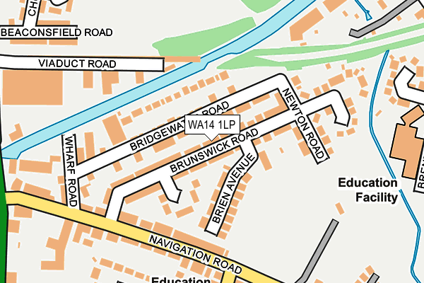 WA14 1LP map - OS OpenMap – Local (Ordnance Survey) WA14 1LP map - OS OpenMap – Local (Ordnance Survey)