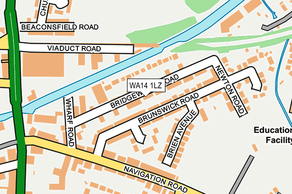 WA14 1LZ map - OS OpenMap – Local (Ordnance Survey) WA14 1LZ map - OS OpenMap – Local (Ordnance Survey)