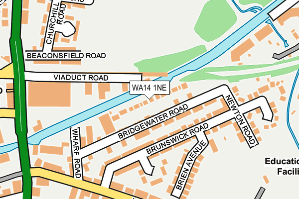 WA14 1NE map - OS OpenMap – Local (Ordnance Survey) WA14 1NE map - OS OpenMap – Local (Ordnance Survey)