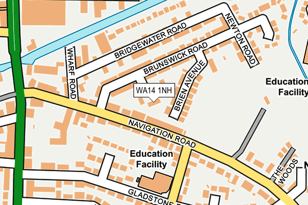 WA14 1NH map - OS OpenMap – Local (Ordnance Survey) WA14 1NH map - OS OpenMap – Local (Ordnance Survey)
