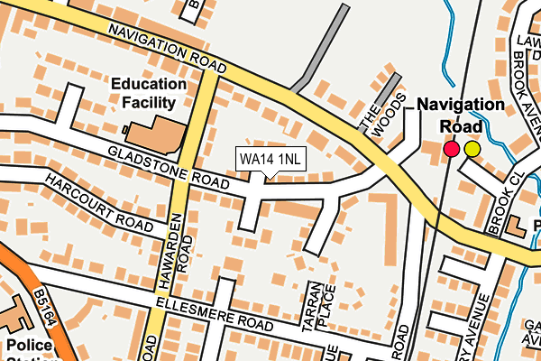 WA14 1NL map - OS OpenMap – Local (Ordnance Survey) WA14 1NL map - OS OpenMap – Local (Ordnance Survey)