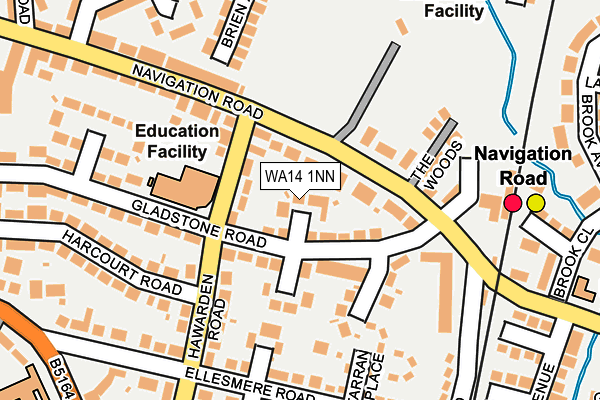 WA14 1NN map - OS OpenMap – Local (Ordnance Survey) WA14 1NN map - OS OpenMap – Local (Ordnance Survey)