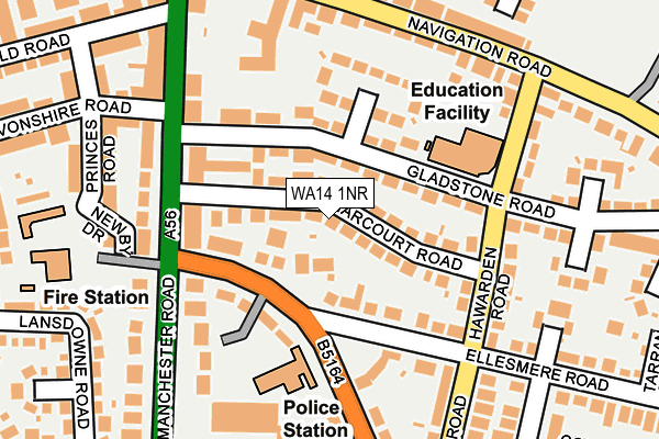 WA14 1NR map - OS OpenMap – Local (Ordnance Survey) WA14 1NR map - OS OpenMap – Local (Ordnance Survey)
