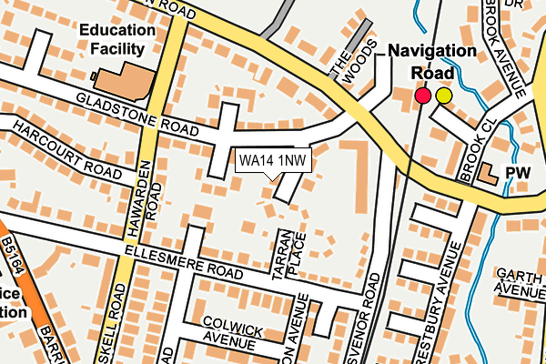 WA14 1NW map - OS OpenMap – Local (Ordnance Survey) WA14 1NW map - OS OpenMap – Local (Ordnance Survey)