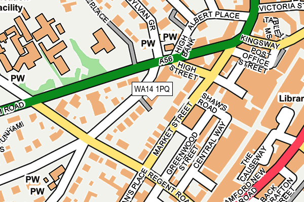 WA14 1PQ map - OS OpenMap – Local (Ordnance Survey) WA14 1PQ map - OS OpenMap – Local (Ordnance Survey)