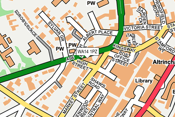 WA14 1PZ map - OS OpenMap – Local (Ordnance Survey) WA14 1PZ map - OS OpenMap – Local (Ordnance Survey)