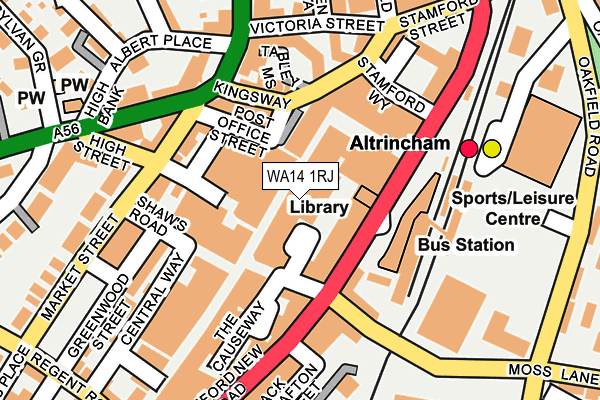 WA14 1RJ map - OS OpenMap – Local (Ordnance Survey)