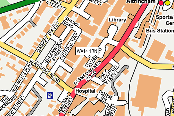 WA14 1RN map - OS OpenMap – Local (Ordnance Survey) WA14 1RN map - OS OpenMap – Local (Ordnance Survey)