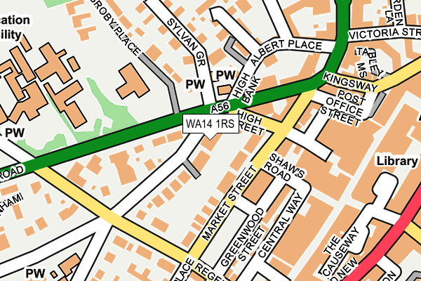 WA14 1RS map - OS OpenMap – Local (Ordnance Survey) WA14 1RS map - OS OpenMap – Local (Ordnance Survey)