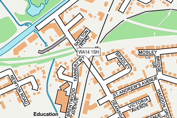 WA14 1SH map - OS OpenMap – Local (Ordnance Survey) WA14 1SH map - OS OpenMap – Local (Ordnance Survey)