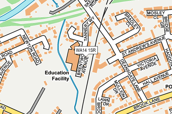 WA14 1SR map - OS OpenMap – Local (Ordnance Survey) WA14 1SR map - OS OpenMap – Local (Ordnance Survey)