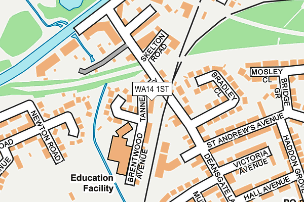 WA14 1ST map - OS OpenMap – Local (Ordnance Survey) WA14 1ST map - OS OpenMap – Local (Ordnance Survey)