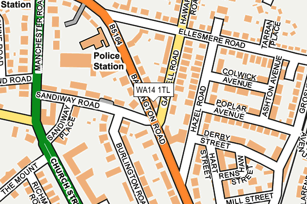WA14 1TL map - OS OpenMap – Local (Ordnance Survey) WA14 1TL map - OS OpenMap – Local (Ordnance Survey)