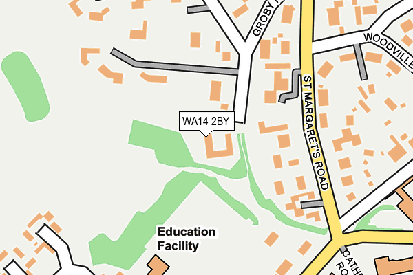 WA14 2BY map - OS OpenMap – Local (Ordnance Survey) WA14 2BY map - OS OpenMap – Local (Ordnance Survey)