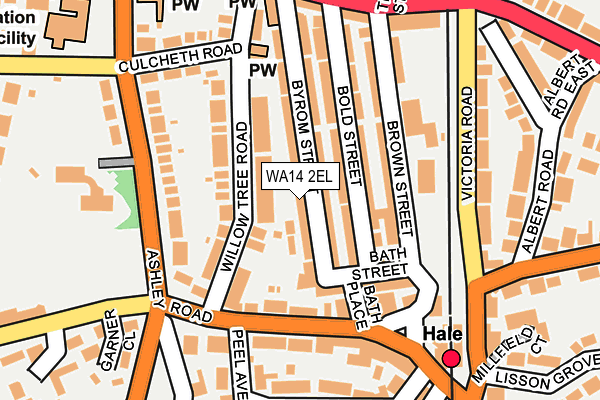 WA14 2EL map - OS OpenMap – Local (Ordnance Survey) WA14 2EL map - OS OpenMap – Local (Ordnance Survey)