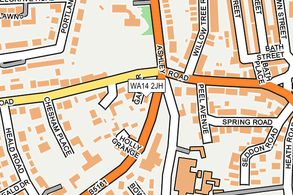 WA14 2JH map - OS OpenMap – Local (Ordnance Survey) WA14 2JH map - OS OpenMap – Local (Ordnance Survey)