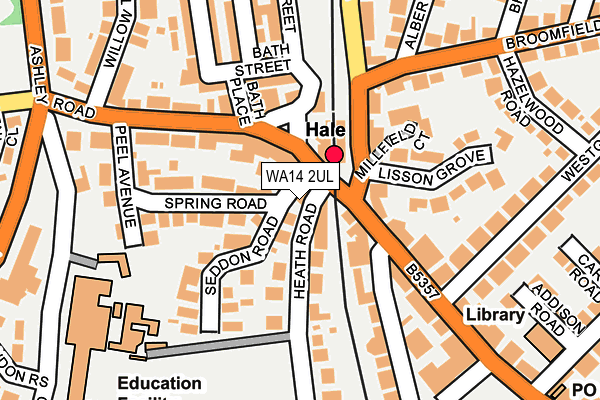 WA14 2UL map - OS OpenMap – Local (Ordnance Survey) WA14 2UL map - OS OpenMap – Local (Ordnance Survey)