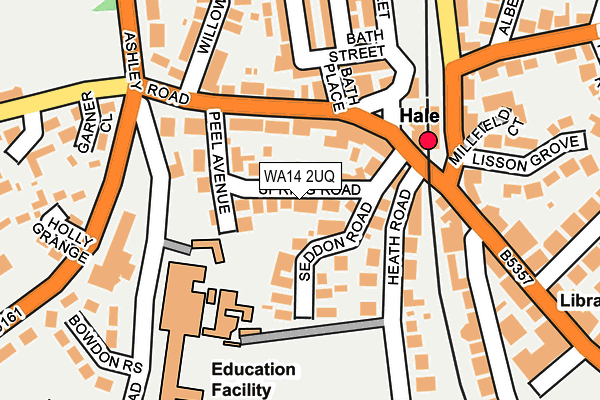 WA14 2UQ map - OS OpenMap – Local (Ordnance Survey) WA14 2UQ map - OS OpenMap – Local (Ordnance Survey)
